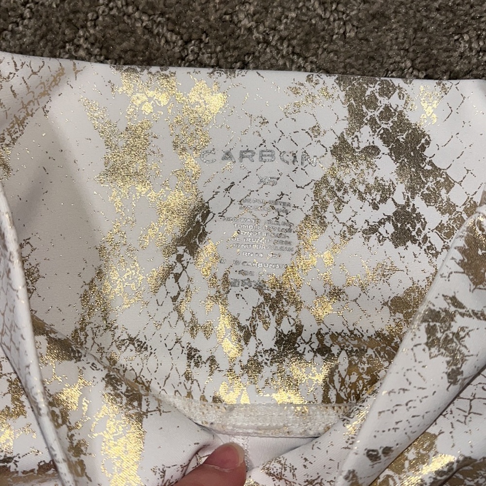 Carbon38 Metallic Snake High Rise Leggings- “Whit… - image 6